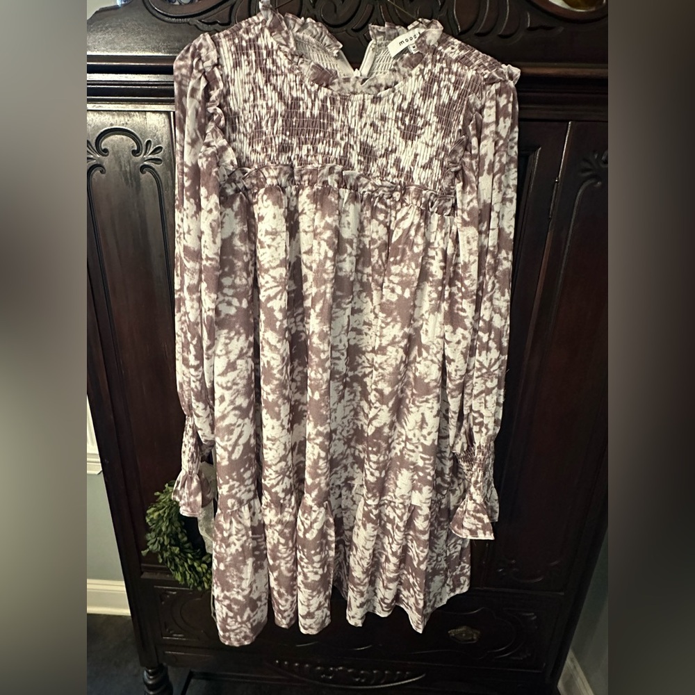 Elegant Brown and White Women's Skirt